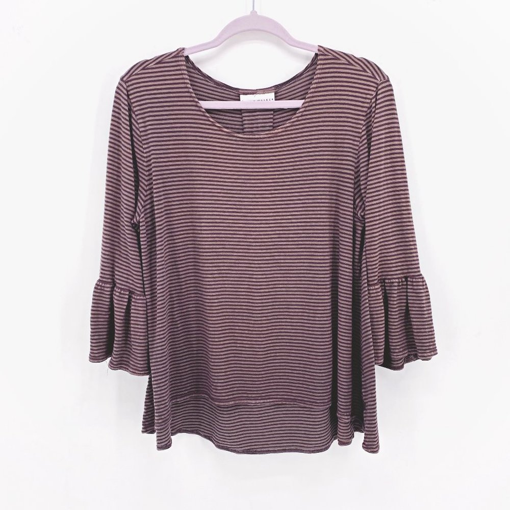 Bryn Walker Striped Bell Sleeve Top
